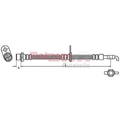 Photo Brake Hose METZGER 4110781