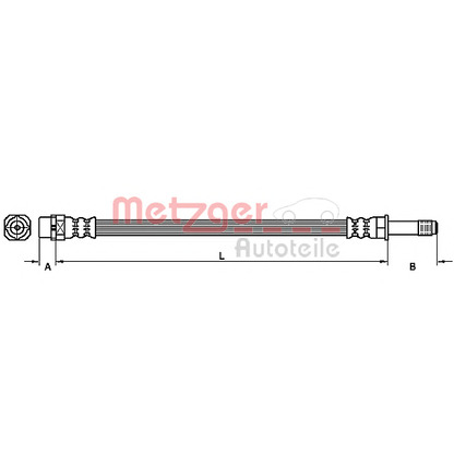 Zdjęcie Przewód hamulcowy elastyczny METZGER 4111115