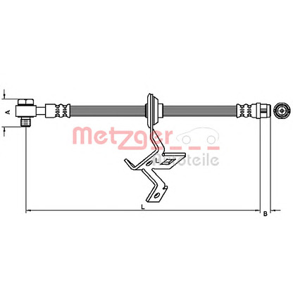 Photo Brake Hose METZGER 4116209