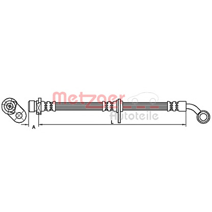 Zdjęcie Przewód hamulcowy elastyczny METZGER 4110300