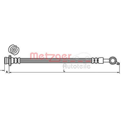 Zdjęcie Przewód hamulcowy elastyczny METZGER 4110862
