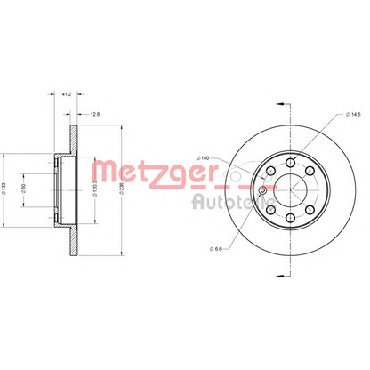 Foto Disco  freno METZGER 6110014