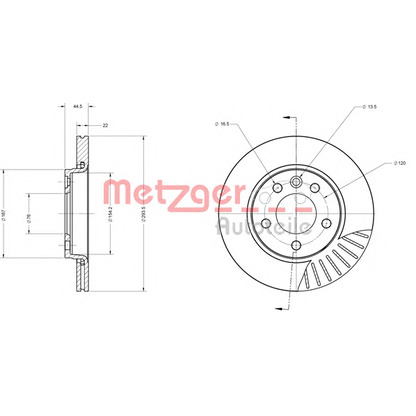 Photo Brake Disc METZGER 6110096