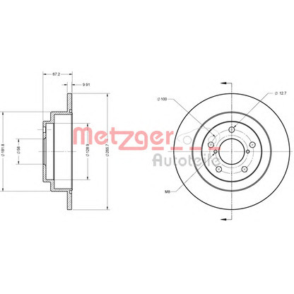 Foto Disco  freno METZGER 6110110