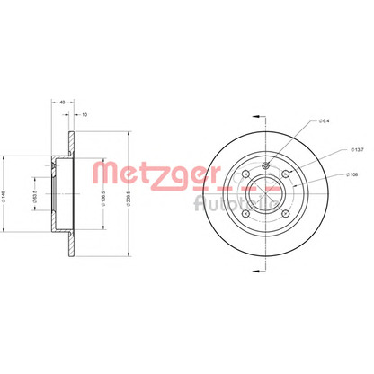 Photo Brake Disc METZGER 6110243