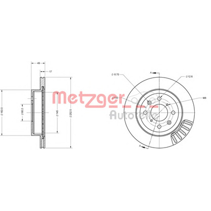 Фото Тормозной диск METZGER 6110245