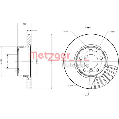 Foto Disco de freno METZGER 6110260