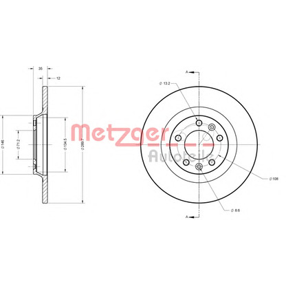 Photo Disque de frein METZGER 6110351