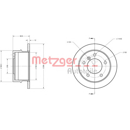 Фото Тормозной диск METZGER 6110368