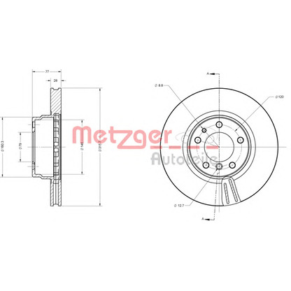 Фото Тормозной диск METZGER 6110383