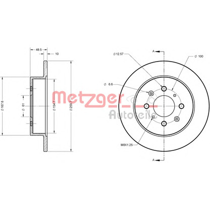 Photo Brake Disc METZGER 6110400