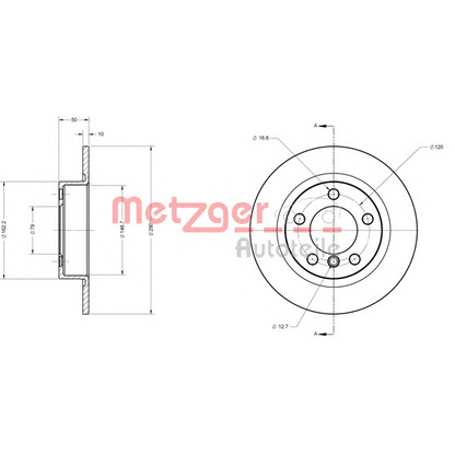 Photo Brake Disc METZGER 6110645