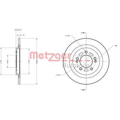 Foto Disco  freno METZGER 6110693