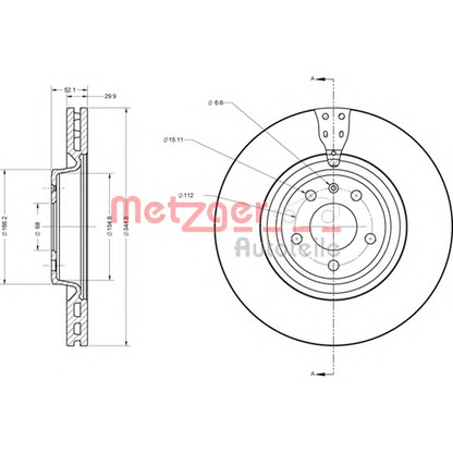 Photo Brake Disc METZGER 6110717