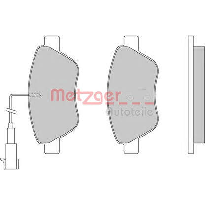 Zdjęcie Zestaw klocków hamulcowych, hamulce tarczowe METZGER 1170117