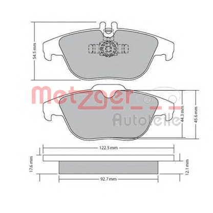 Foto Kit pastiglie freno, Freno a disco METZGER 1170132