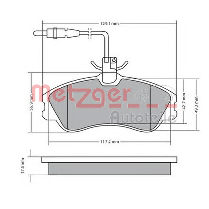 Foto Kit pastiglie freno, Freno a disco METZGER 1170150