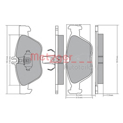 Foto Kit pastiglie freno, Freno a disco METZGER 1170162