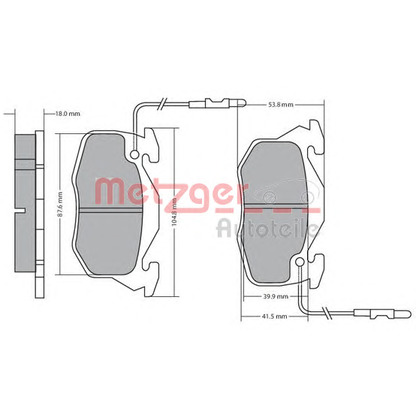 Foto Kit pastiglie freno, Freno a disco METZGER 1170195