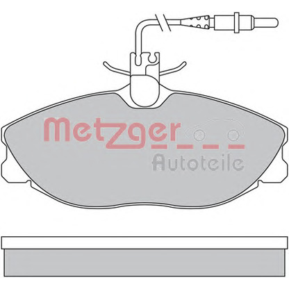 Photo Kit de plaquettes de frein, frein à disque METZGER 1170253