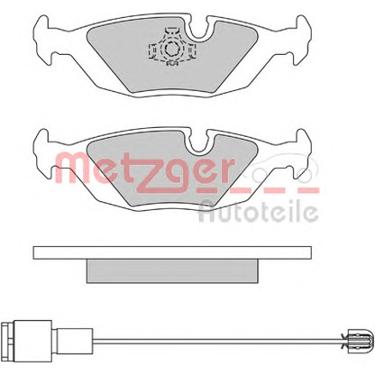 Zdjęcie Zestaw klocków hamulcowych, hamulce tarczowe METZGER 1170284