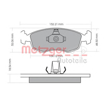 Foto Kit pastiglie freno, Freno a disco METZGER 1170308