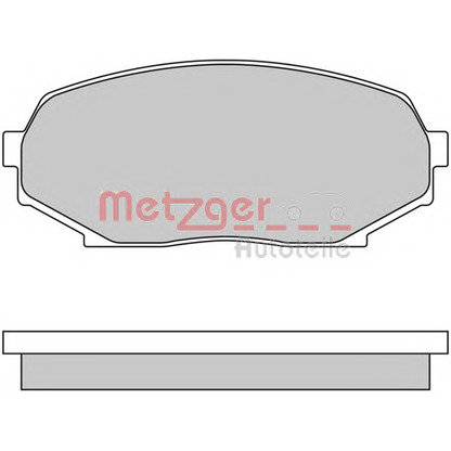 Фото Комплект тормозных колодок, дисковый тормоз METZGER 1170396