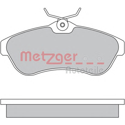 Zdjęcie Zestaw klocków hamulcowych, hamulce tarczowe METZGER 1170438