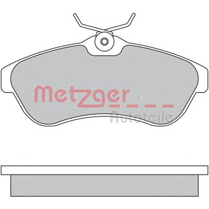 Фото Комплект тормозных колодок, дисковый тормоз METZGER 1170438
