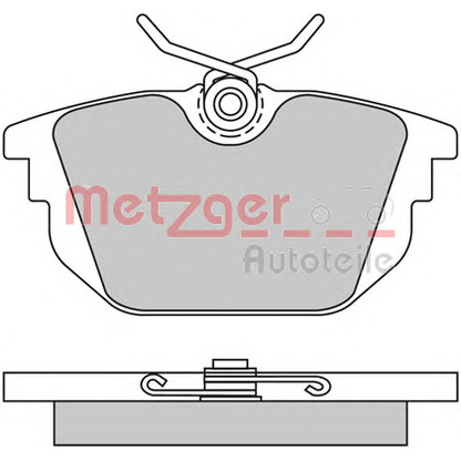 Фото Комплект тормозных колодок, дисковый тормоз METZGER 1170497