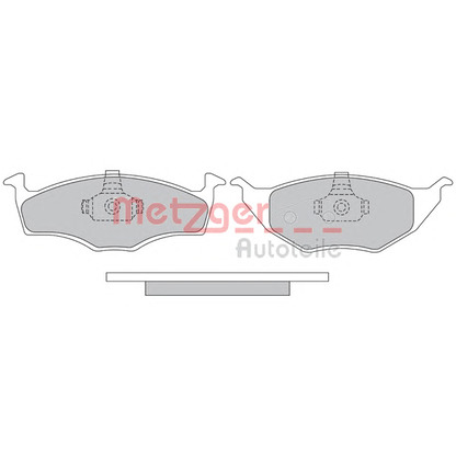 Фото Комплект тормозных колодок, дисковый тормоз METZGER 1170498