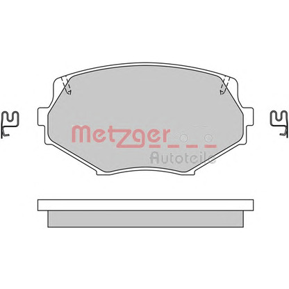 Photo Kit de plaquettes de frein, frein à disque METZGER 1170515