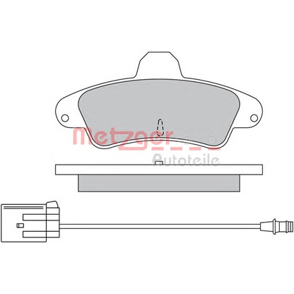 Zdjęcie Zestaw klocków hamulcowych, hamulce tarczowe METZGER 1170550