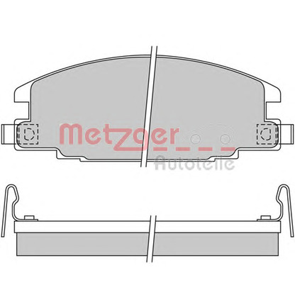 Photo Kit de plaquettes de frein, frein à disque METZGER 1170571