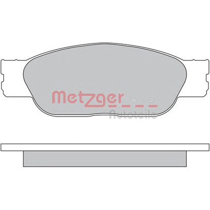 Photo Brake Pad Set, disc brake METZGER 1170610