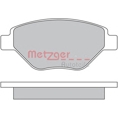Photo Kit de plaquettes de frein, frein à disque METZGER 1170652