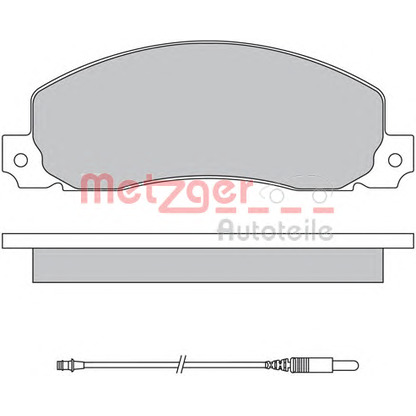 Фото Комплект тормозных колодок, дисковый тормоз METZGER 1170659