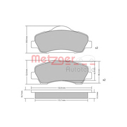 Foto Kit pastiglie freno, Freno a disco METZGER 1170690