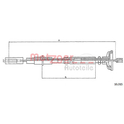 Фото Трос, управление сцеплением METZGER 10315