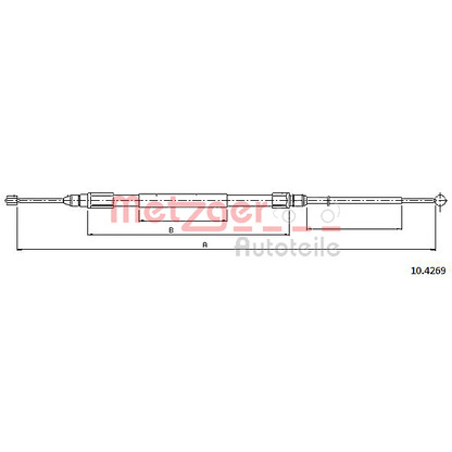 Photo Cable, parking brake METZGER 104269