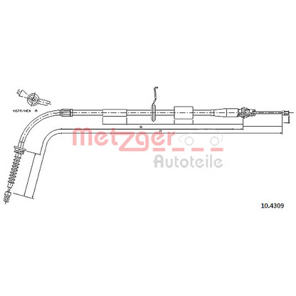 Foto Cavo comando, Freno stazionamento METZGER 104309