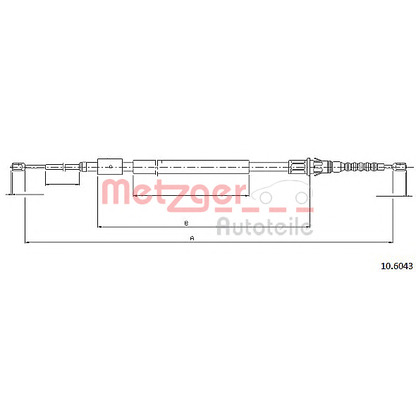 Photo Cable, parking brake METZGER 106043
