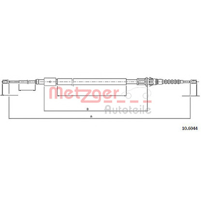 Photo Cable, parking brake METZGER 106044