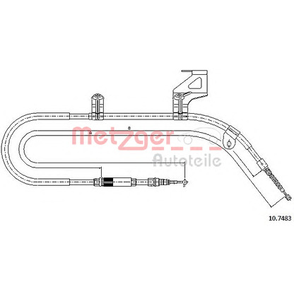 Photo Cable, parking brake METZGER 107483