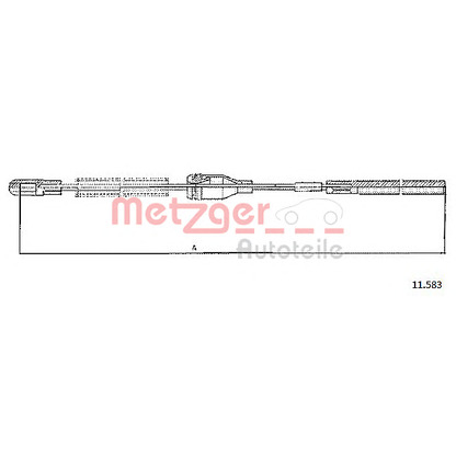 Foto Cable de accionamiento, freno de estacionamiento METZGER 11583