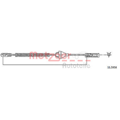 Photo Cable, parking brake METZGER 115958