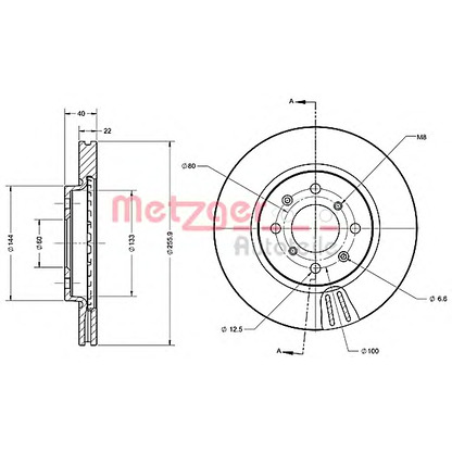 Foto Disco  freno METZGER 6110603