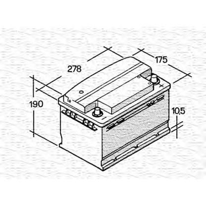 Фото Стартерная аккумуляторная батарея MAGNETI MARELLI 067147610003