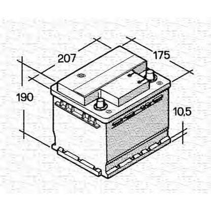 Photo Batterie de démarrage; Batterie de démarrage MAGNETI MARELLI 067143613003