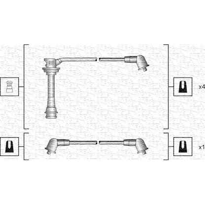 Photo Kit de câbles d'allumage MAGNETI MARELLI 941318111093